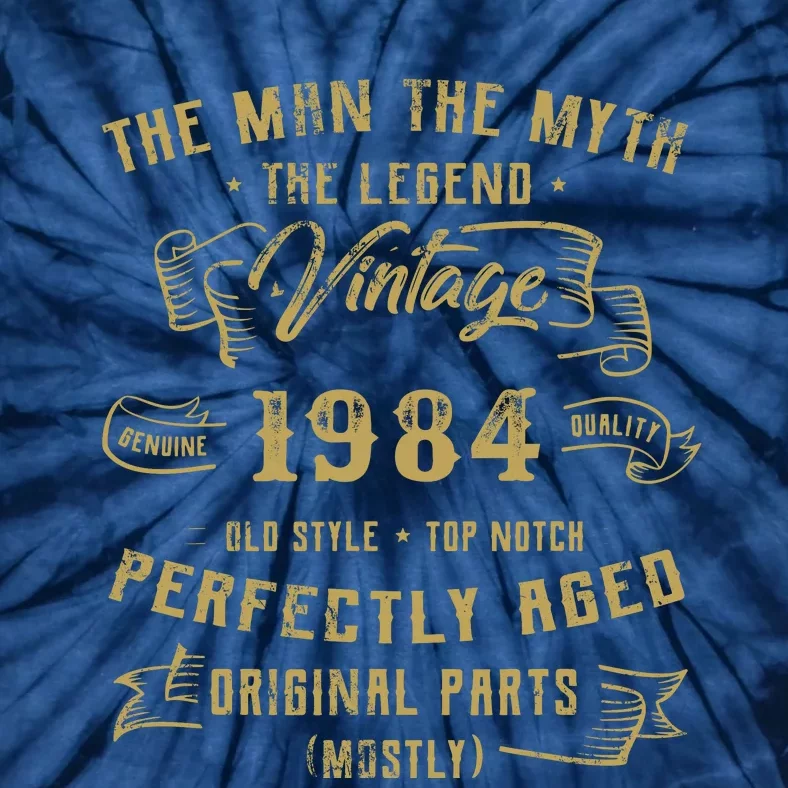 Myth Legend 1984 Birthday Gift For 38 Tie-Dye T-Shirt