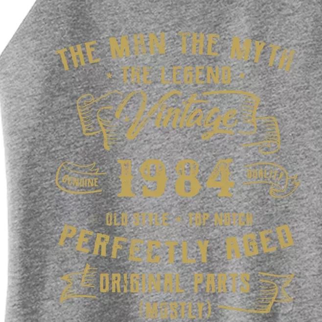 Myth Legend 1984 Birthday Gift For 38 Women’s Perfect Tri Rocker Tank