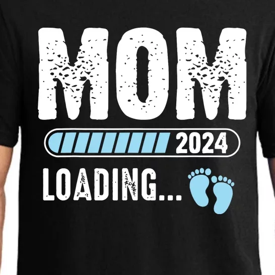 Mom Loading 2024 Funny Baby Announcement Soon To Be Mommy Pajama Set