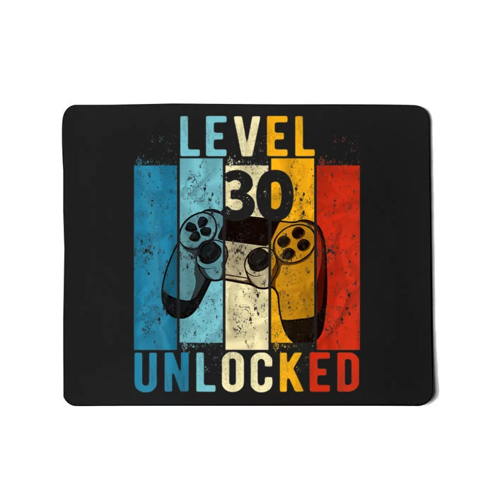 m.e.ns Level 30 Unlocked Video Gamer 30 Year Old 30th Birthday Gift Mousepad