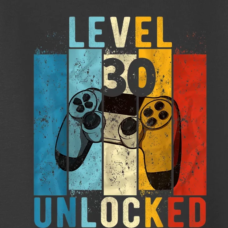 m.e.ns Level 30 Unlocked Video Gamer 30 Year Old 30th Birthday Gift Toddler T-Shirt