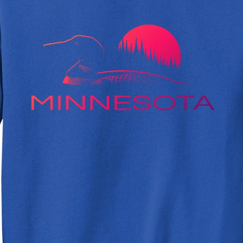 Minnesota Loon And Trees In Moonlight Gift Tall Sweatshirt