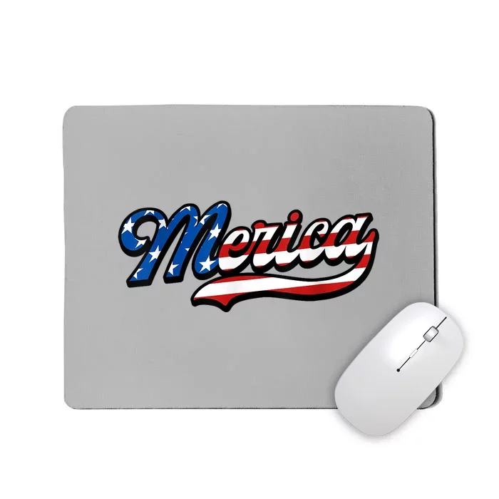 Merica Love America | Flag America Mousepad