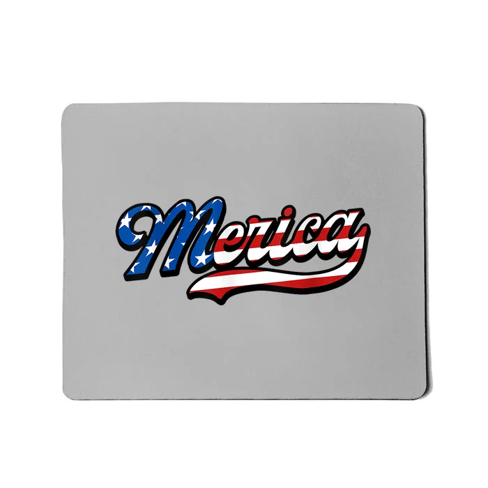 Merica Love America | Flag America Mousepad