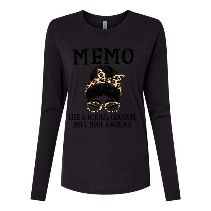 Memo Like A Normal Grandma Only More Awesome Mothers Day Great Gift Womens Cotton Relaxed Long Sleeve T-Shirt