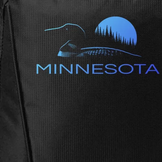 Minnesota Loon And Trees In Moonlight Gift City Backpack