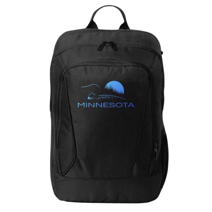 Minnesota Loon And Trees In Moonlight Gift City Backpack