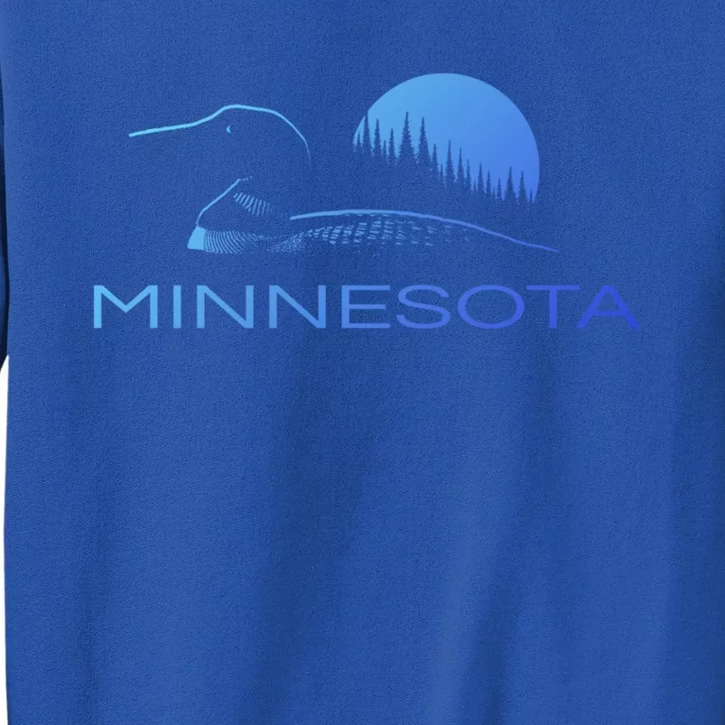 Minnesota Loon And Trees In Moonlight Gift Tall Sweatshirt