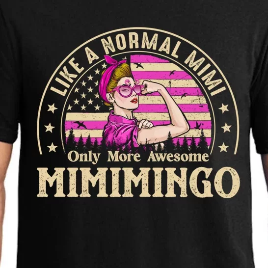 Mimimingo Like A Normal Mimi Only More Awesome Grandma Cool Gift Pajama Set