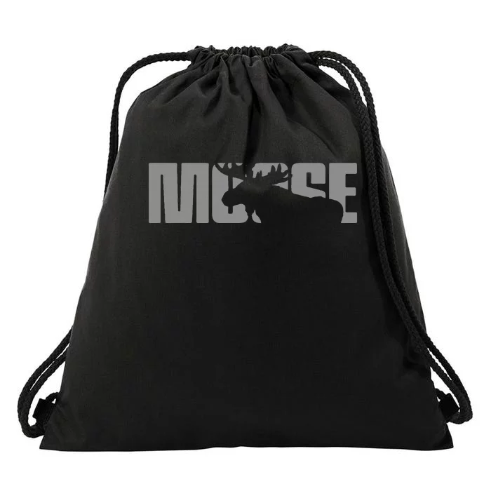 Moose Lover Apparel Moose Drawstring Bag