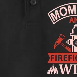 Mom Life And Firefighter Wife Dry Zone Grid Performance Polo