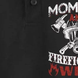 Mom Life And Firefighter Wife Dry Zone Grid Performance Polo