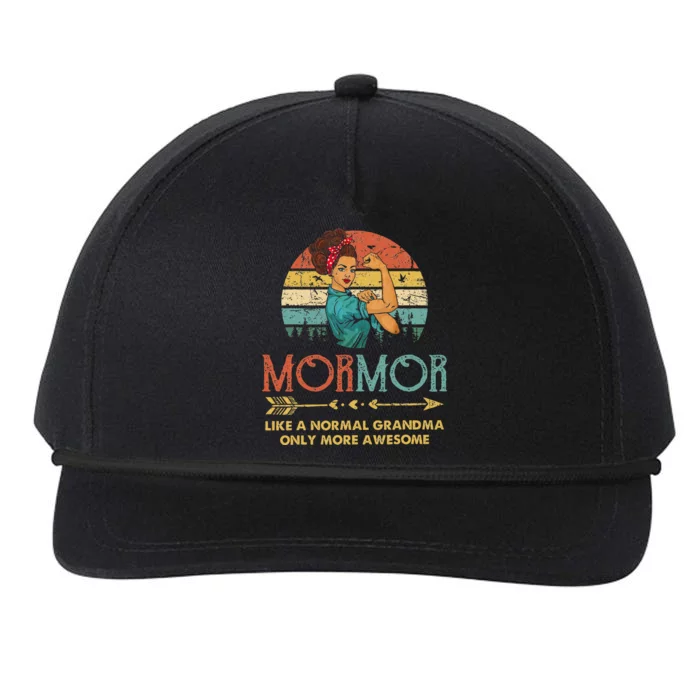 Mormor Like A Normal Grandma Only More Awesome Women Grandma Snapback Five-Panel Rope Hat