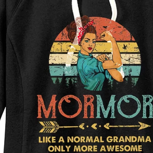 Mormor Like A Normal Grandma Only More Awesome Women Grandma Women's Fleece Hoodie