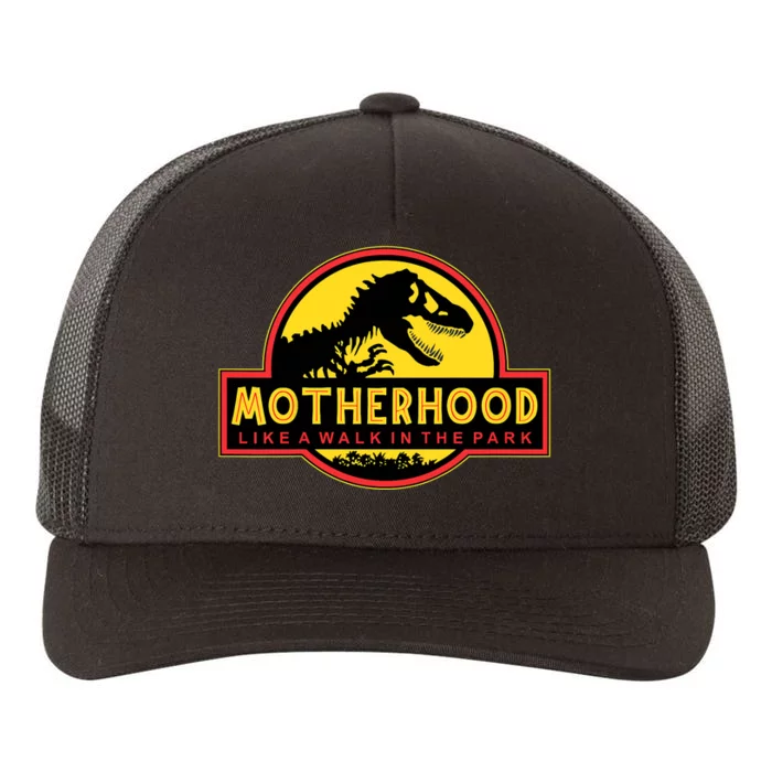 Motherhood Like A Walk In The Park Funny Mother's Yupoong Adult 5-Panel Trucker Hat