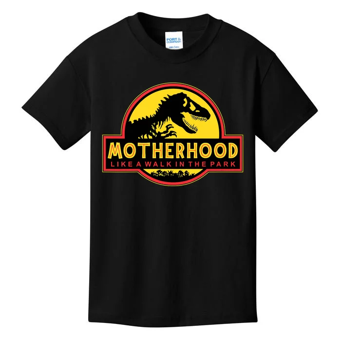 Motherhood Like A Walk In The Park Funny Mother's Kids T-Shirt