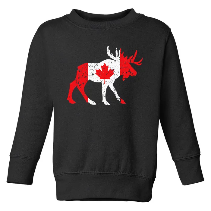 Maple Leaf Animal Canadian Flag Canada Toddler Sweatshirt