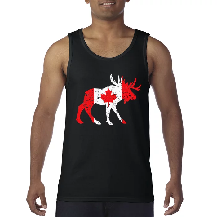 Maple Leaf Animal Canadian Flag Canada Tank Top