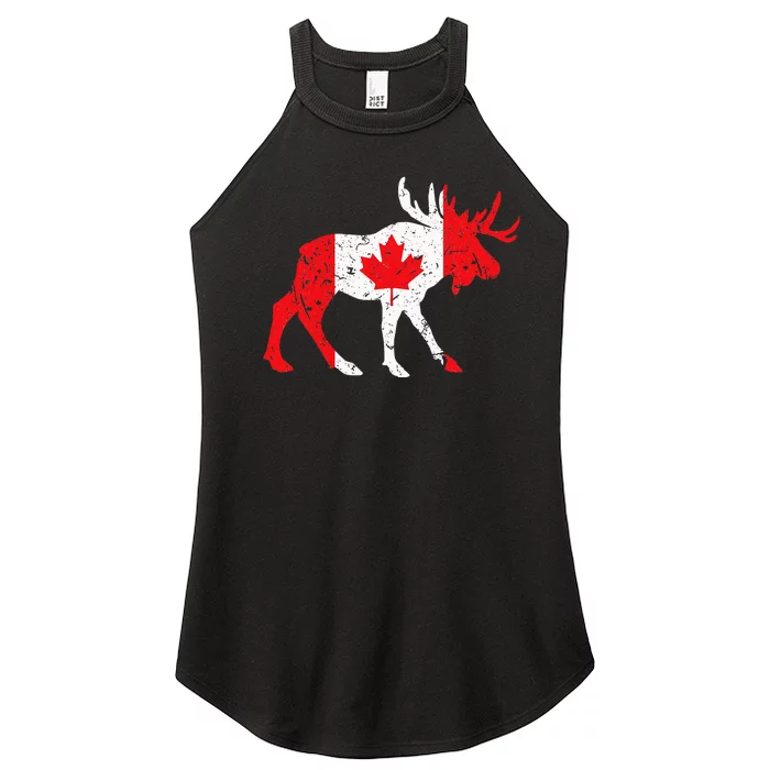 Maple Leaf Animal Canadian Flag Canada Women’s Perfect Tri Rocker Tank