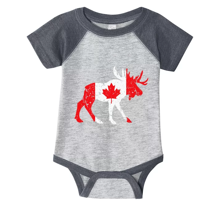 Maple Leaf Animal Canadian Flag Canada Infant Baby Jersey Bodysuit