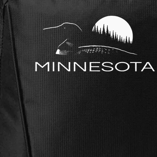 Minnesota Loon And Trees In Moonlight City Backpack