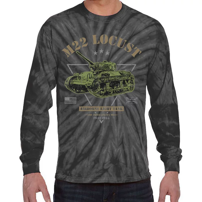 M22 Locust Airborne Light Tank Tie-Dye Long Sleeve Shirt