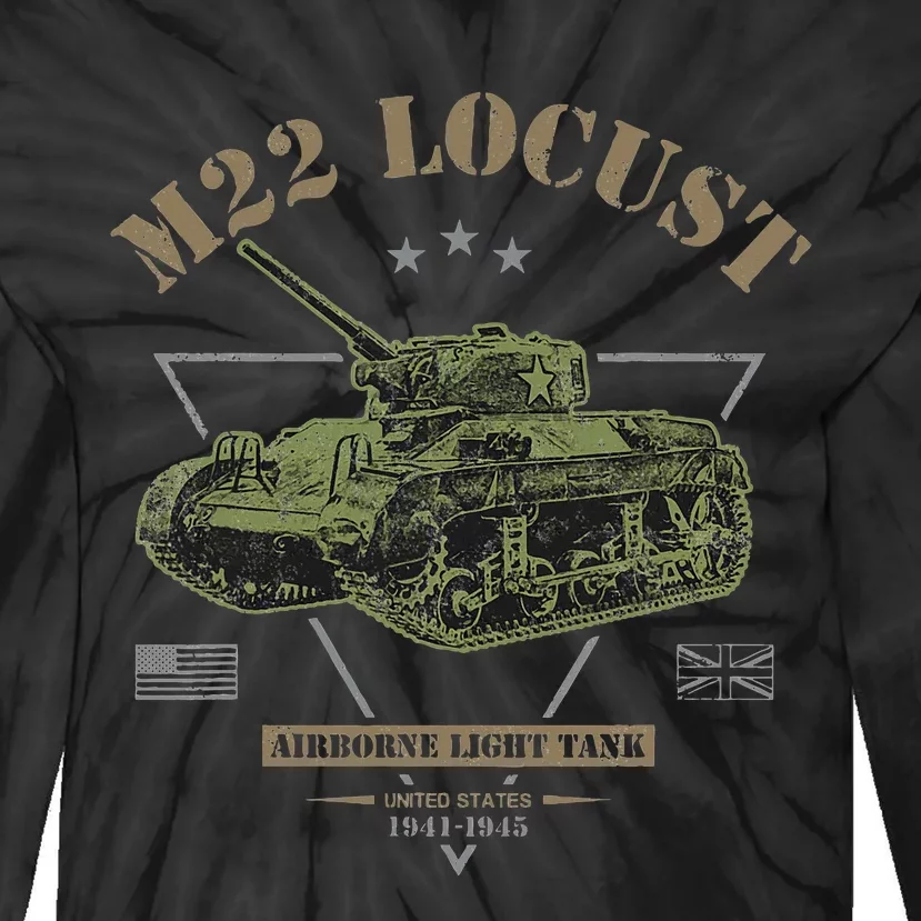 M22 Locust Airborne Light Tank Tie-Dye Long Sleeve Shirt