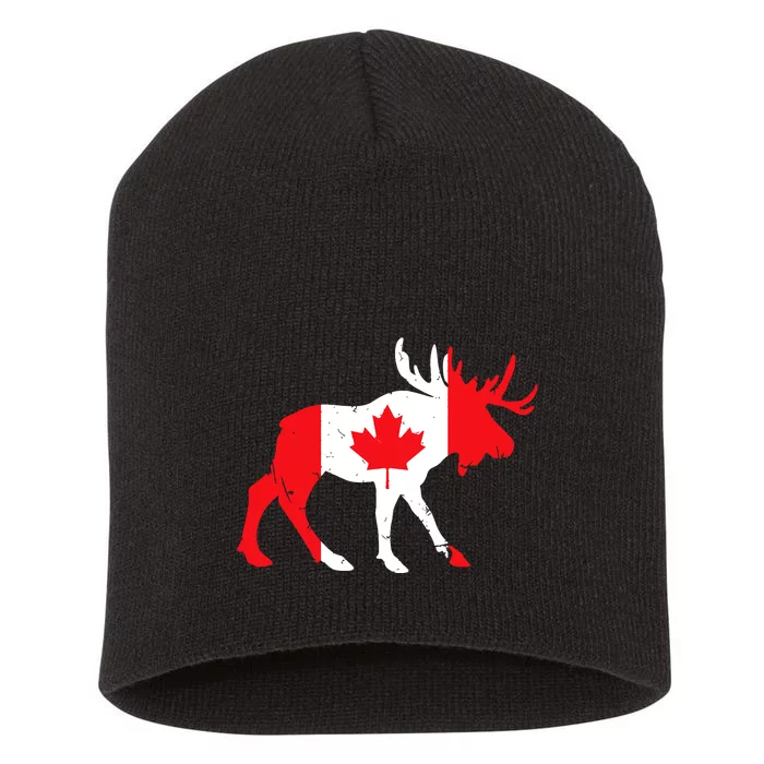 Maple Leaf Animal Canadian Flag Canada Short Acrylic Beanie