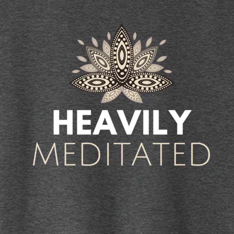 Meditating Lotus Asana Heavily Meditated Yoga Gift Women's Crop Top Tee