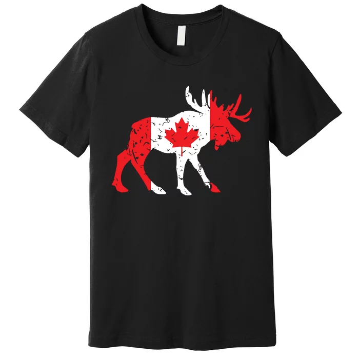 Maple Leaf Animal Canadian Flag Canada Premium T-Shirt