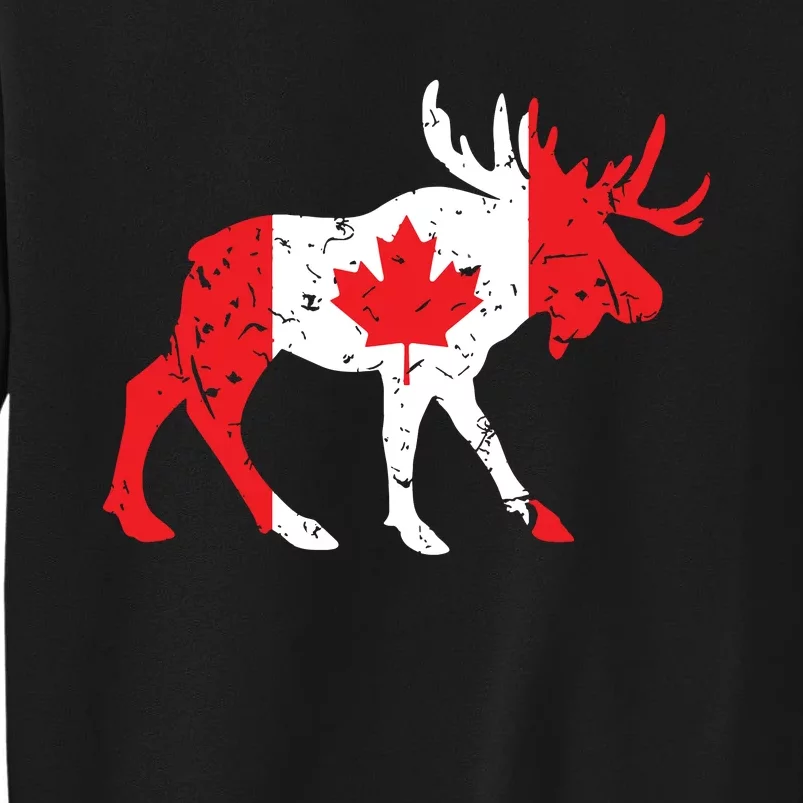 Maple Leaf Animal Canadian Flag Canada Tall Sweatshirt