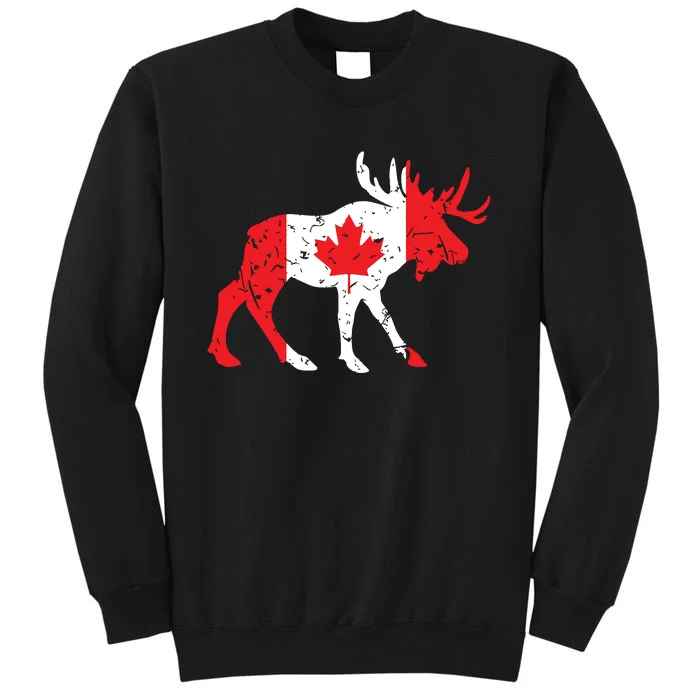 Maple Leaf Animal Canadian Flag Canada Tall Sweatshirt