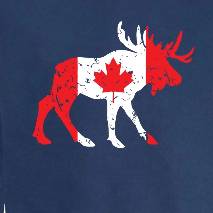 Maple Leaf Animal Canadian Flag Canada Garment-Dyed Sweatshirt