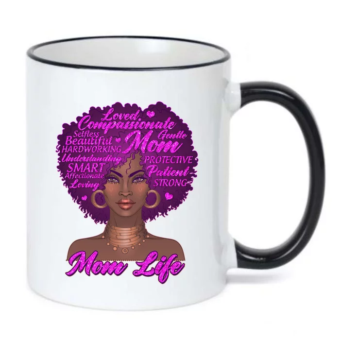 Mom Life African American Black Woman Black Color Changing Mug