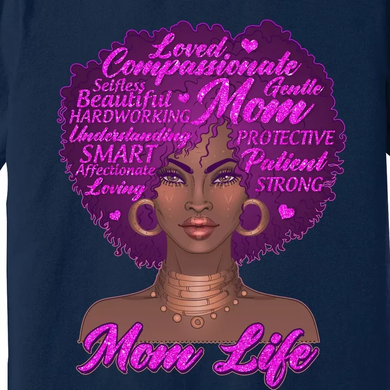 Mom Life African American Black Woman Premium T-Shirt