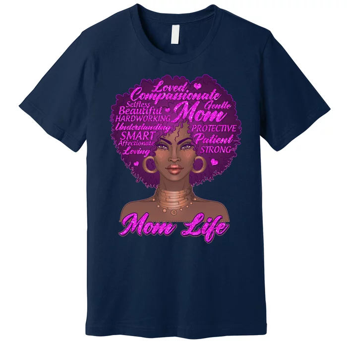 Mom Life African American Black Woman Premium T-Shirt