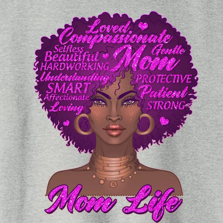 Mom Life African American Black Woman Women's Crop Top Tee