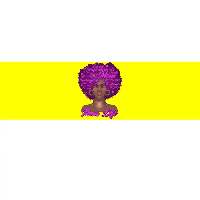 Mom Life African American Black Woman Bumper Sticker