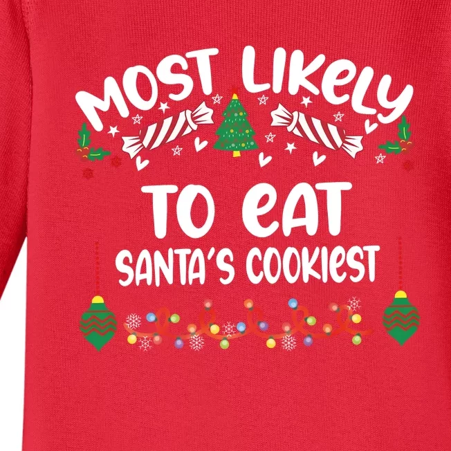 Most Likely And Custom Christmas Matching Group Team Family Baby Long Sleeve Bodysuit