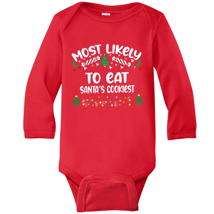 Most Likely And Custom Christmas Matching Group Team Family Baby Long Sleeve Bodysuit