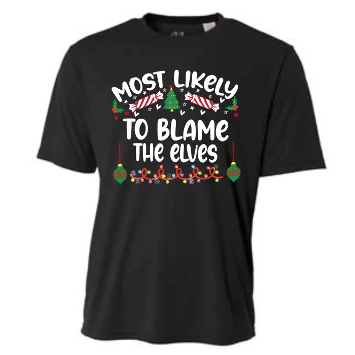 Most Likely And Custom Christmas Matching Group Team Family Cooling Performance Crew T-Shirt