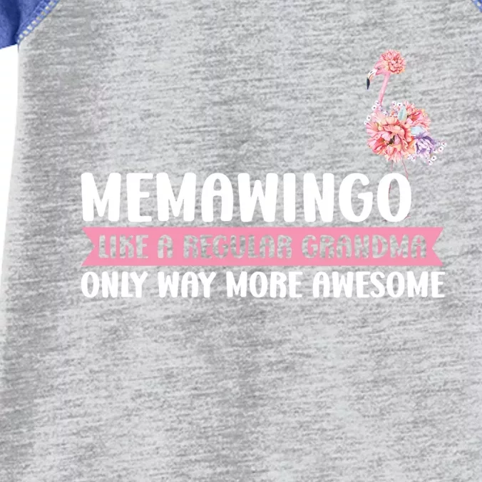 Memawingo Like A Grandma Only Memaw Gift Infant Baby Jersey Bodysuit