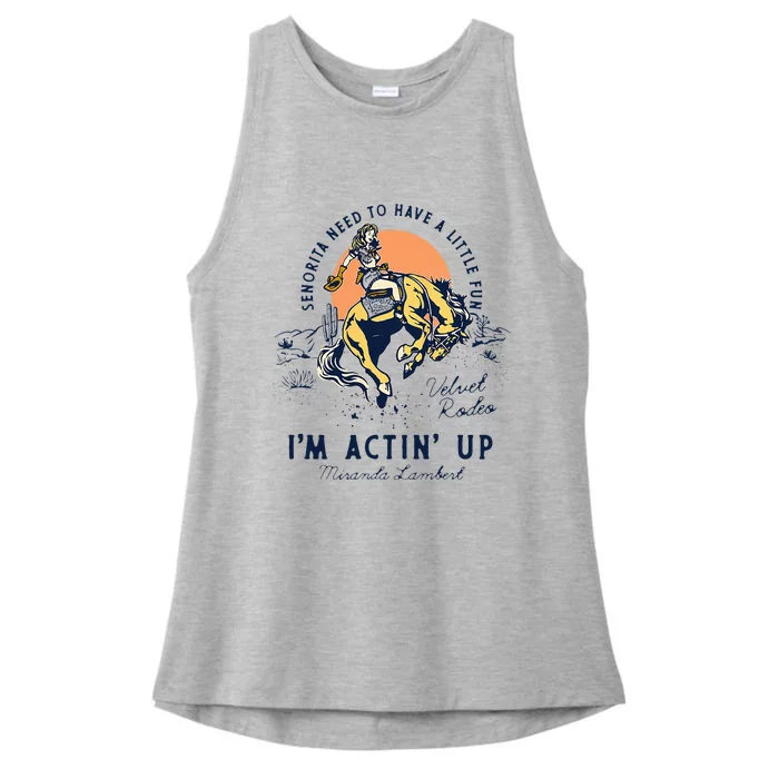 Miranda Lambert Actin Up Ladies Tri-Blend Wicking Tank