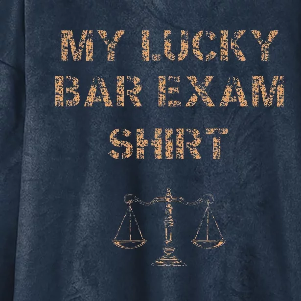 My Lucky Bar Exam 2024 Funny Law School Grad Cool Hooded Wearable Blanket