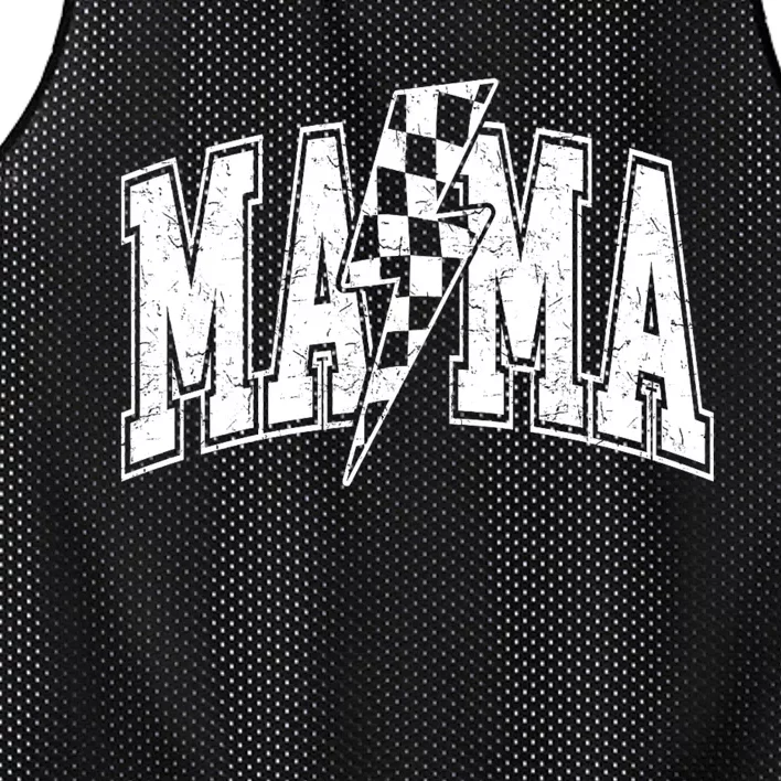 Mama Lightning Bolt Checkered MotherS Day Varsity For Mom Mesh Reversible Basketball Jersey Tank