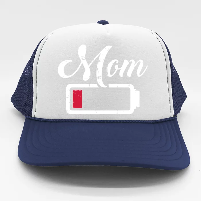 Mom Low Battery Tired Gift Trucker Hat