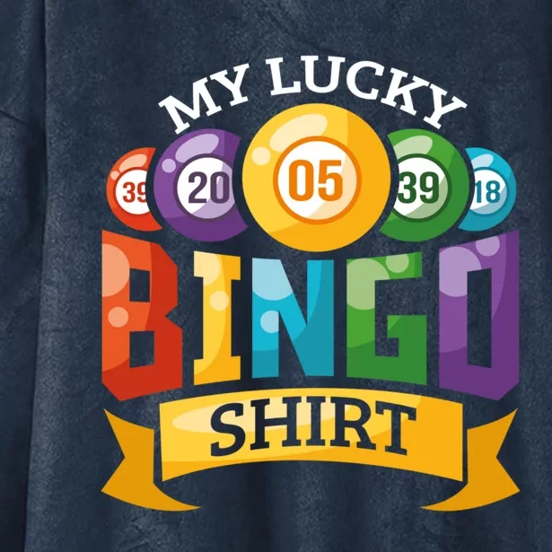 My Lucky Bingo Funny Bingo Player Hooded Wearable Blanket