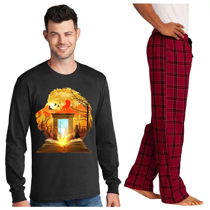 Magical Lion Book Reading Fan Long Sleeve Pajama Set