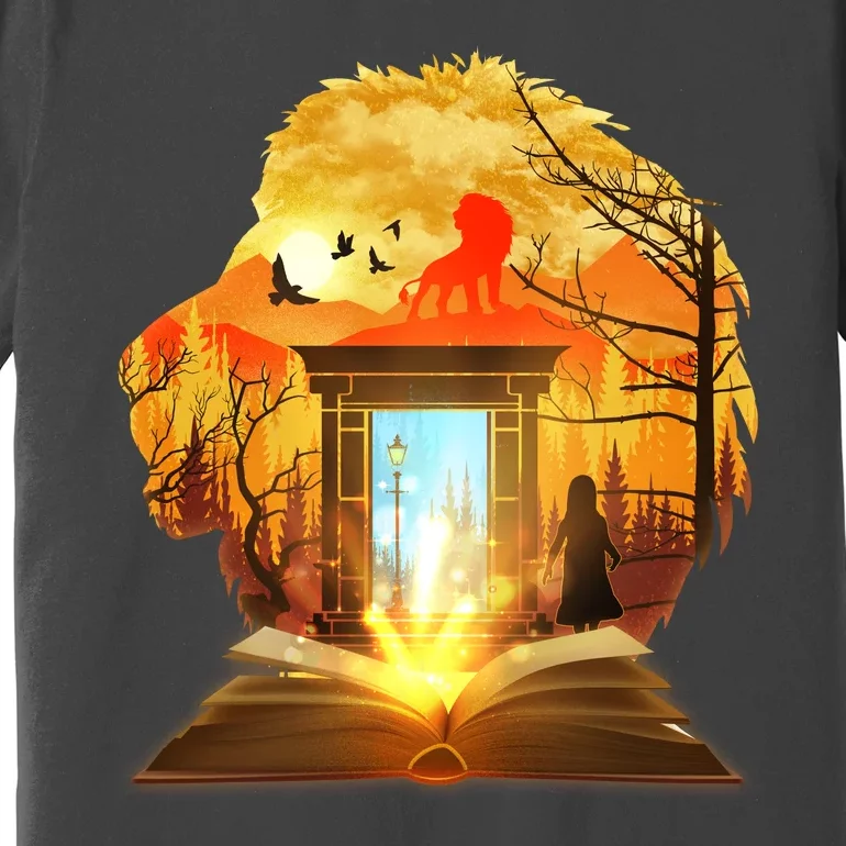 Magical Lion Book Reading Fan Premium T-Shirt