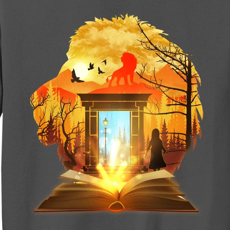 Magical Lion Book Reading Fan Tall Sweatshirt